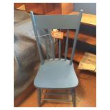 Blue wood chair