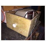 Repurposed prune box , cords & power strip