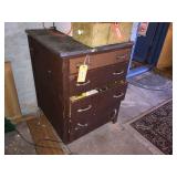 4 drawer cabinet with contents. 27"x25"x36"