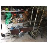 Old weight bench & weights