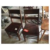 2 wood chairs