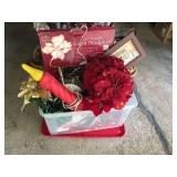 Tote with cover & assorted tools