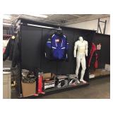 Retail display rack on wheels 96x24x82