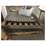 Pallet of metal shelving