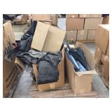 Pallet w/clothing, leather vests