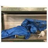 Hanging tarp w/duct work