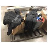 Pallet w/jackets, bibs, asst clothing