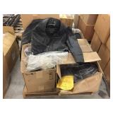 Pallet w/leather jackets, clothing & asst jackets