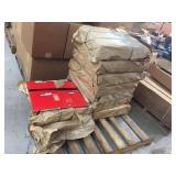 Pallet w/cardboard helmet boxes