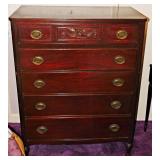 74  Vintage Mahogany High Chest 