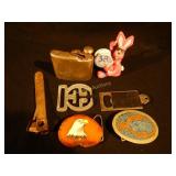 Belt Buckles Cigar cutter and Flask