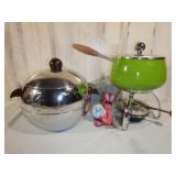 MCM Fondue Pot and Penguin Ice Bucket