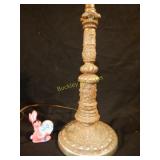 Fancy Silver Colored Metal Lamp