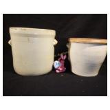 Two Stoneware Crocks