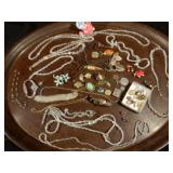 Lot of Misc Costume Clear faceted glass beads