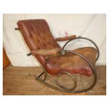 MCM Woodard Oil Skin Rocker