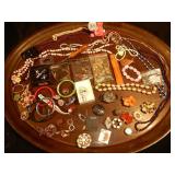 Lot of Costume Jewelry with old tool