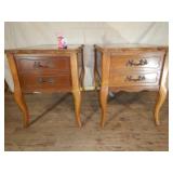 Pair French Country End Tables Night stands