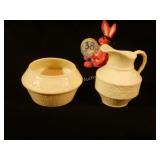 Belleek China Creamer & Sugar Ireland