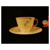 Belleek China Shamrock Teacup & Saucer