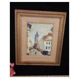 Oil on Board Street Scene