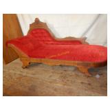 Harlet Red Victorian Lounge Chair