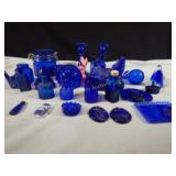 Cobalt blue Glassware Lot