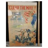 CLEAR THE WAY Bonds Poster WWI