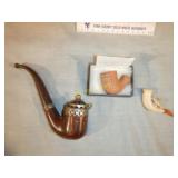 Three Vintage Smoking Pipes