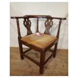 Period Walnut Chippendale Corner Chair