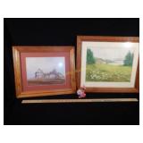 Pair Farmhouse Scene Pictures