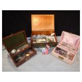 Three boxes of Costume Jewelry
