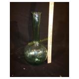14" High Long Neck Decor Glass Bottle