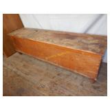 Dovetailed Pine Box Turned Feet Window Seat