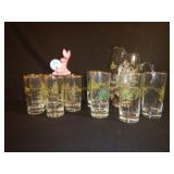 Spode Drinking Glasses & Pitcher Christmas Set