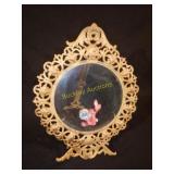 Ornate Round Brass Frame N & L W 2118