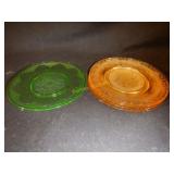 Yellow & Green Depression Glass