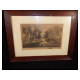 Robert Shaw New Castle Delaware Etching of Cows