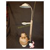 Double Burner Brass Lamp Smoke Bell