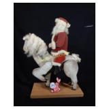 Santa Riding a White Horse