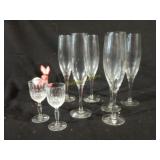 Orrefors Sweden Champagne Flutes
