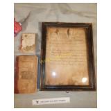 Two Early Books & 1795 Birth Announcement