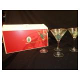 Spode Christmas Tree Martini Glasses