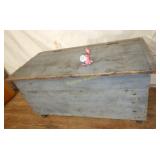 Blue Old paint primtive Blanket chest