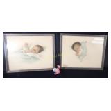 Pair Bessie Pease Gutmany Prints Baby Prints