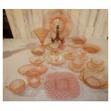 Pink Depression Glass Assortment