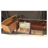 Dovetailed Wood Box, Metal Cash Box Beaman