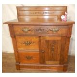 Oak Butterprint carved Washstand