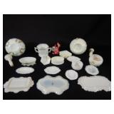 Vintage Milkglass Bowls trays Hobnail