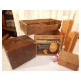 Old Wood Box, Tray, box with lid